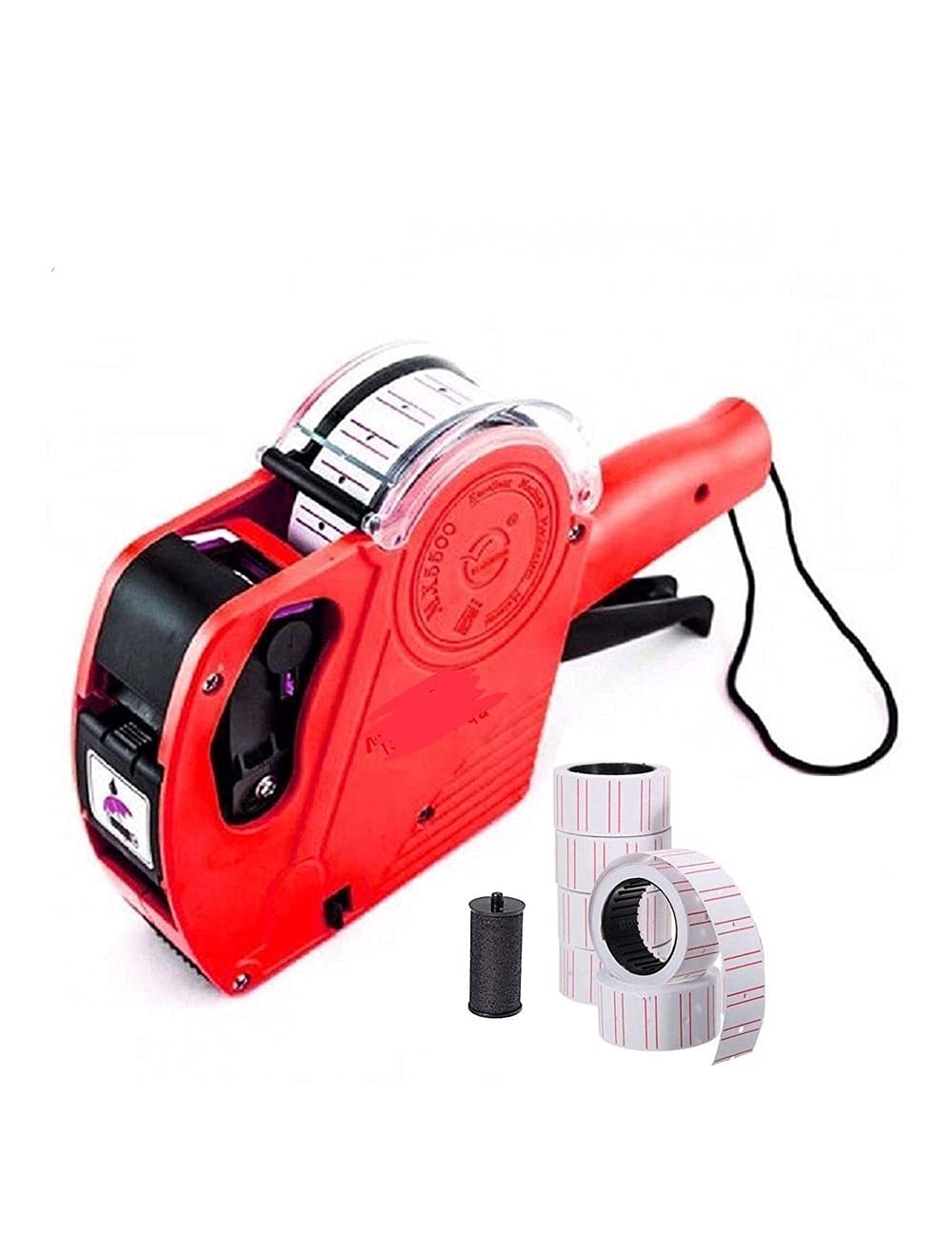 Shopon Price Printer Label Machine with Rolls and Extra Ink Roller