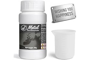 1DFAUL 50g Laser Marking Powder, Metal Marking Spray Fluid for Laser Engraving, High Contrast, Permanent Mark, for Aluminum S