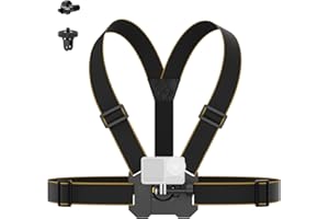 NEEWER Chest Mount Harness for Action Camera, Adjustable Hand Free Chest Strap Compatible with GoPro Hero DJI Osmo Insta360, 