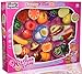 Liberty Imports Realistic Kitchen Fruits Vegetables Play Food Cutting Set for Kids