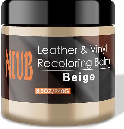 NIUB Leather Recoloring Balm Beige 8.5oz Leather Color Restorer