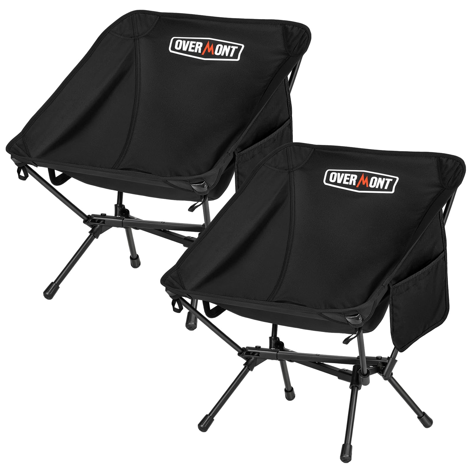Photo 1 of Overmont Ultralight Portable Camping Chair- Lightweight Folding Backpacking Chair, Support up to 330Lbs Compact Beach Chair for Adults with Carry Bag for Backpack Hiking Fishing Outdoor Camp 2pcs