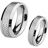 thumbnail interactive-video image 1 of Free Engraving - 6mm Celtic Knot Tungsten Carbide Wedding Band | Men's Anniversary Ring 1 of 5