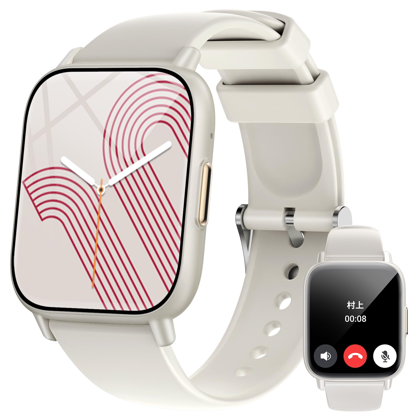 Smart Watch (2024 New Appearance & 1.83 Inch Large Screen) Compatible with iPhone & Android Phone Function, Calls, Incoming Calls, Line, Message Notifications, Smart Watch, IP67 Waterproof, 100+