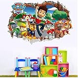 3D Paw Patrol Peel and Stick Wall Decals for Kids Bedroom