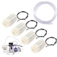 4Pcs Micro Submersible Mini Water Pump DC 3V-5V with 10ft Clear Vinyl Tubing Set for Fish Tank Garden Plant