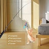 GOLDGE Cat Toys Long Lasting Retractable Wand with 15 Replacements view 5
