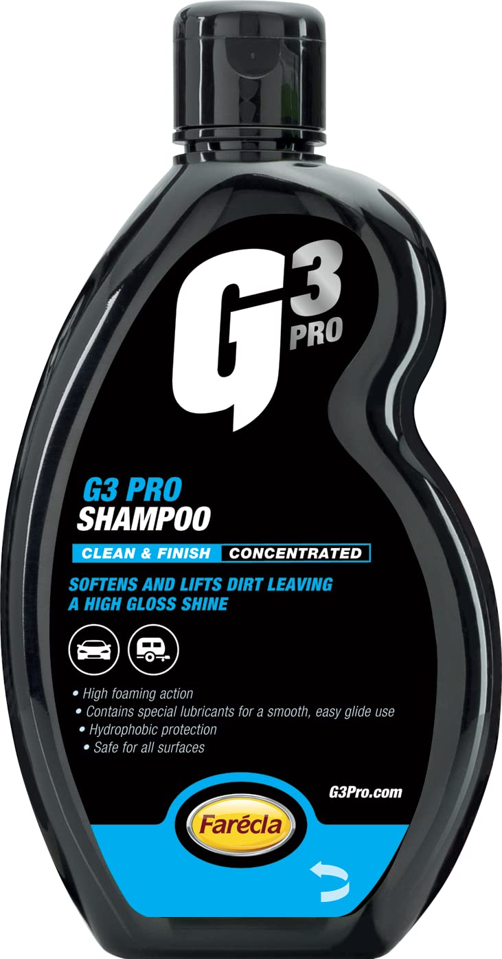 G3 Pro Shampoo 500ml (7252) - High Concentration, High Foam Car Wash Lifts Dirt Safely, Lubricated Formula Prevents Scratches, Leaves Gloss Shine