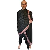 Om Shanti Crafts Soft Premium Wool Blend Meditation Shawl - Large Unisex Prayer Wrap, Oversize Scarf & Versatile Blanket