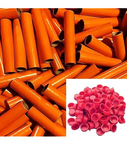 25 Silver Paper Fireworks Tubes 3/4 X 3 1/2 Inch + 50 Free Plugs - DIY Fireworks Crafting