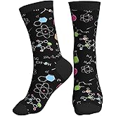 Science Socks Novelty Crew Socks Funny Crazy Science Gifts For Men & Women