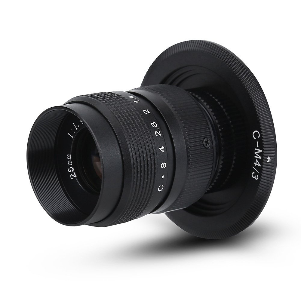 EBTOOLS 25mm F/1.4 Lens + C-m4/3 Adapter + Macro Ring Replacement for EPL5 EPM3 EPL7 OM-D