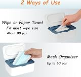 Seposeve Wipes Dispenser Blue One-Hand Operation 80 Wipes Capacity view 5