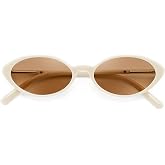 FEISEDY Oval Cat Eye Sunglasses for Women, 90s Narrow Y2K Shades B0435 | Retro Vintage Chic Cute Style, Lightweight Comfortable Fit UV400 Protection,Fashion Sunnies Trendy Travel Beach Outfits