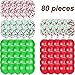 TecUnite 80 Piece Red and Green Confetti Balloons Christmas Party Decorations12 Inch for Christmas Birthday Party Arch Decorations Supplies