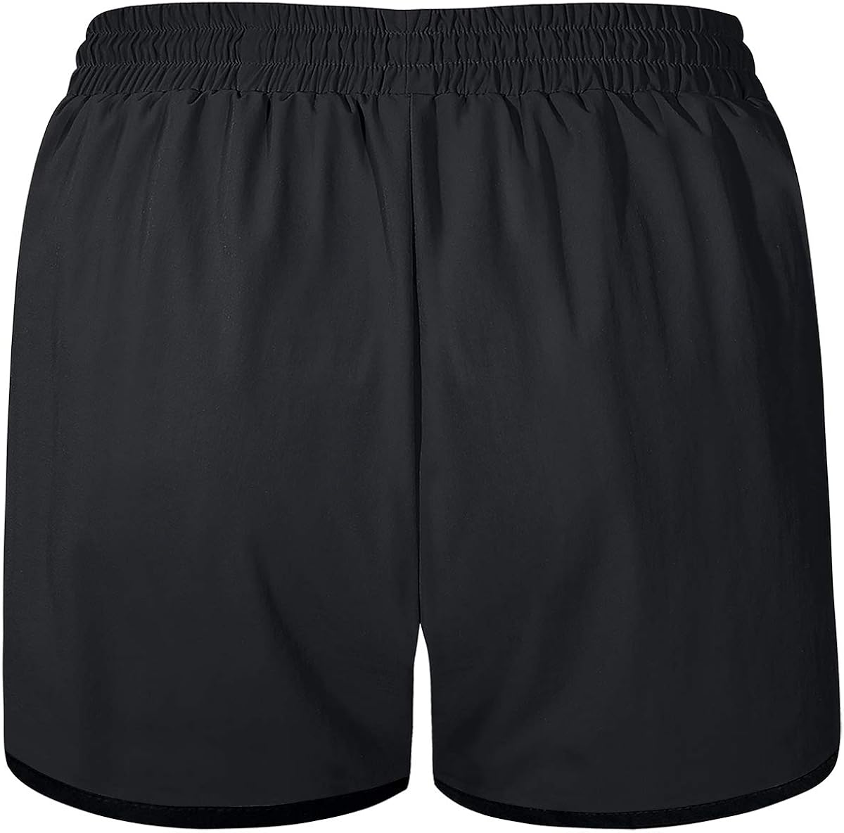 Fulbelle Womens Double Layer Drawstring Elastic Waist Athletic Shorts with Pockets: Clothing