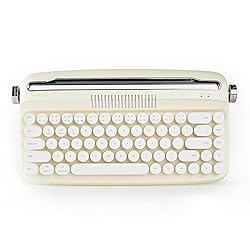 YUNZII Upgraded Wireless Typewriter Keyboard, Retro