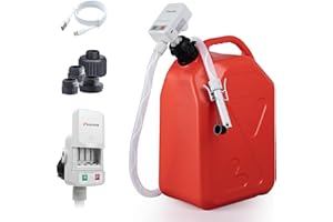 vedocn Automatic Fuel Transfer Pump with Auto-Stop, 51'' Extra Long Hose, 3.2 Gallon per Min, Fast and Safe Portable Gas Can 