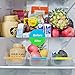 BDEALS Set of 3 Freezer Refrigerator Organizer Trays Bins, Pantry Cabinet Storage Organization, Fridge Fruits Vegetables Containers Storage Baskets for Kitchen/Bathroom Vanity