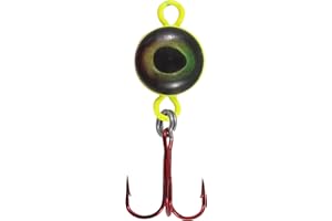 NORTHLAND TACKLE Northland Fishing Tackle Eye Ball Ice Fishing Spoon, Baitfish Imitating Lure for Jigging Walleye, Perch, Crappie & More, Assorted Sizes & Colors