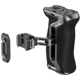 SMALLRIG NATO Side Handle with NATO Rail, H21 HawkLock Quick Release, for Left or Right Hand, 36mm/1.4in Up and Down Adjustable, Ergonomic Handgrip with Built-in Cold Shoe, 1/4"-20 Threaded Holes