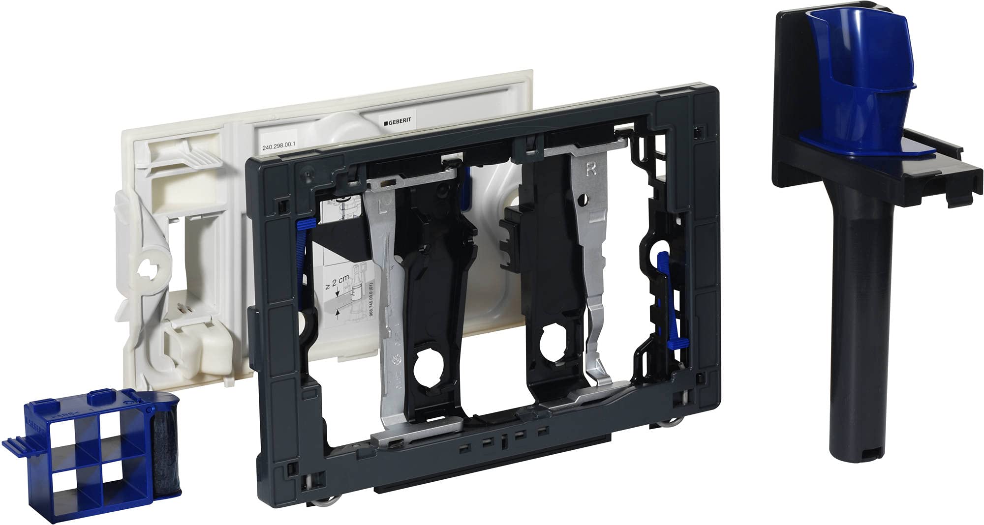 Geberit Insert for DuoFresh Sticks (for Sigma Flush-Mounted Cisterns, 12 cm, Front Actuation, Anthracite) 115062BZ1