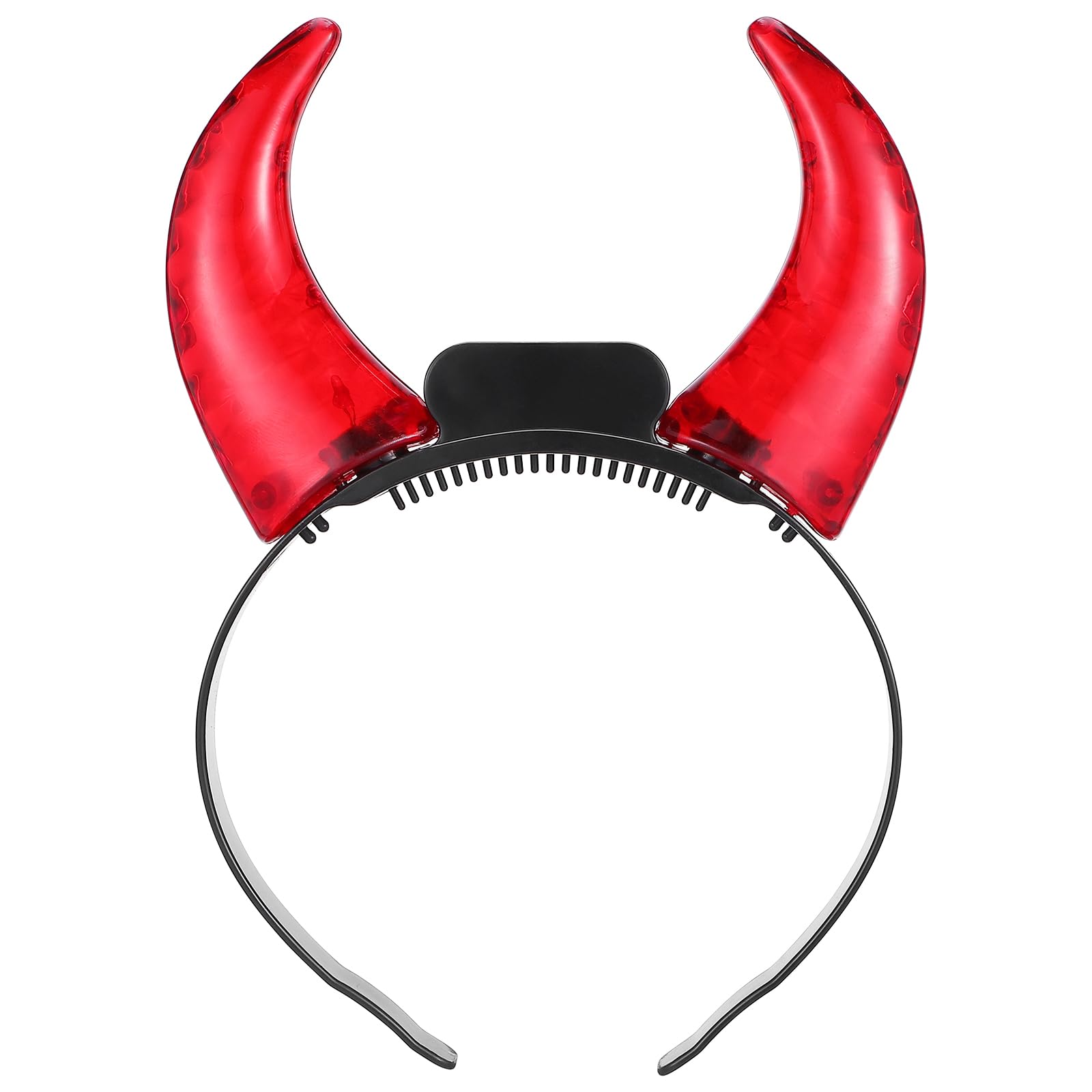 LED Devil Horn Headband,Light Up Devil Horns Hairband Halloween Horns Devil Costume Accessory for Women Men
