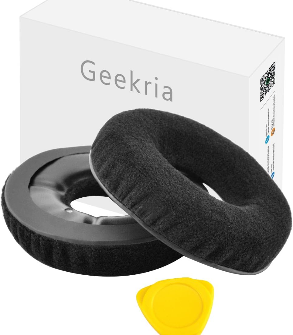 Geekria Comfort Velour Replacement Ear Pads Compatible with Sennheiser HD25-1, HD25, HD25SP, 25SP-II Headphones