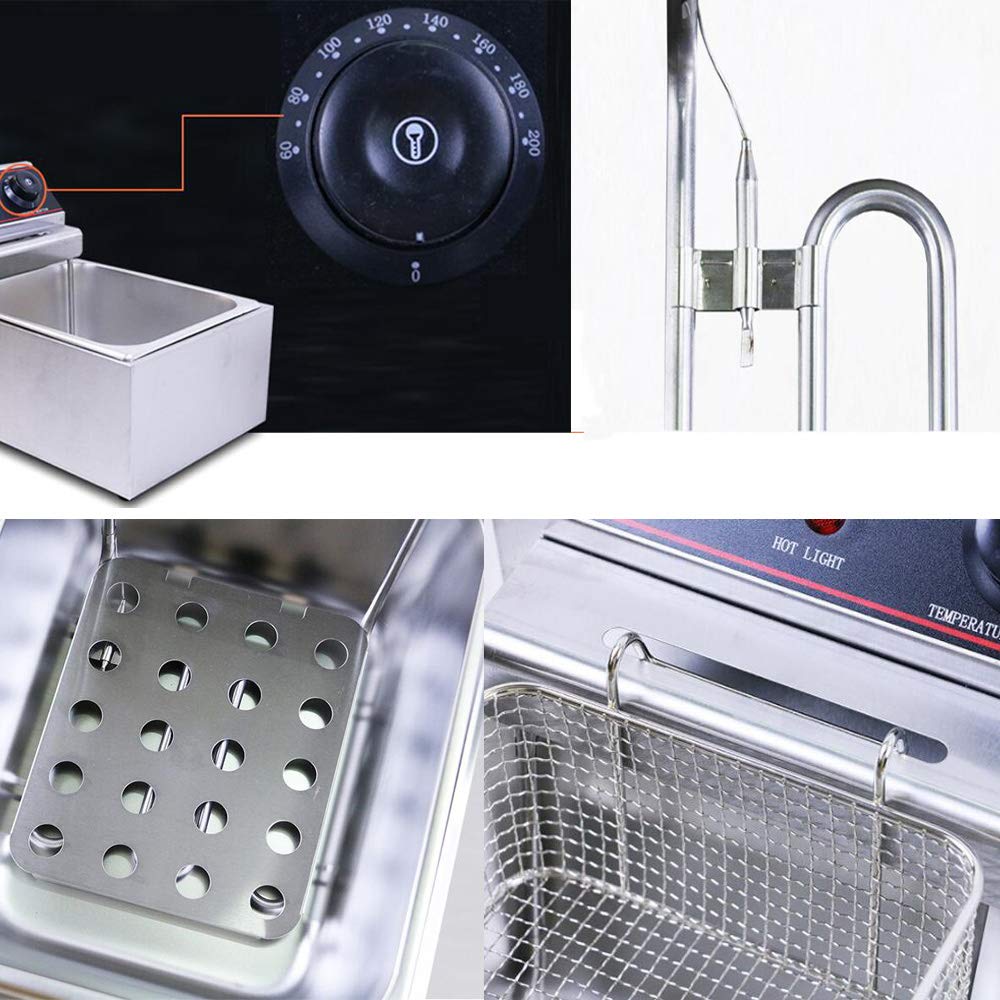 Yomjin Eléctrica De Acero Inoxidable Freidora Cesta Francés Encimera ...