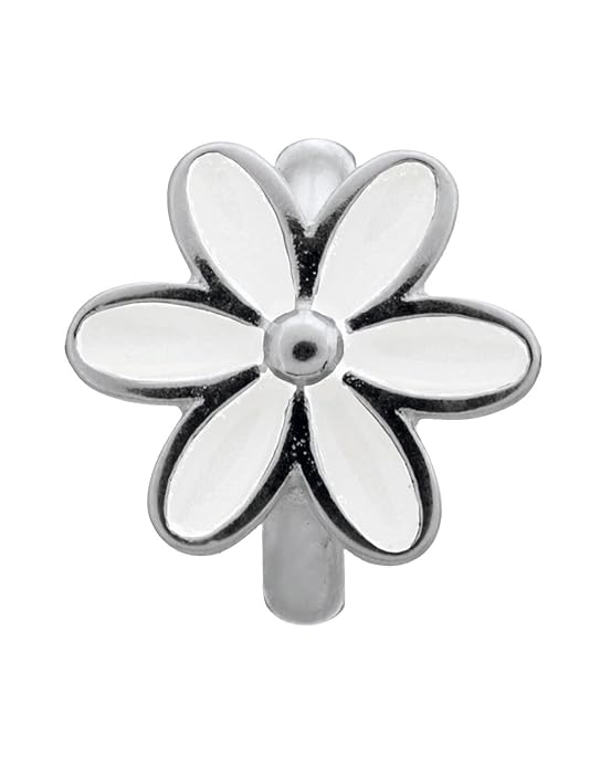 Schmuck endless-ciondolo aus Silber in Form von Blume Emaille, Farbe: weiß