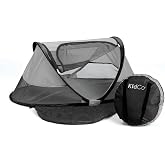 KidCo - Peapod Portable Foldable Mesh Toddler Travel Tent &amp; Storage Bag, Play Tent, Ages 6 Months - 3 Years (Midnight)