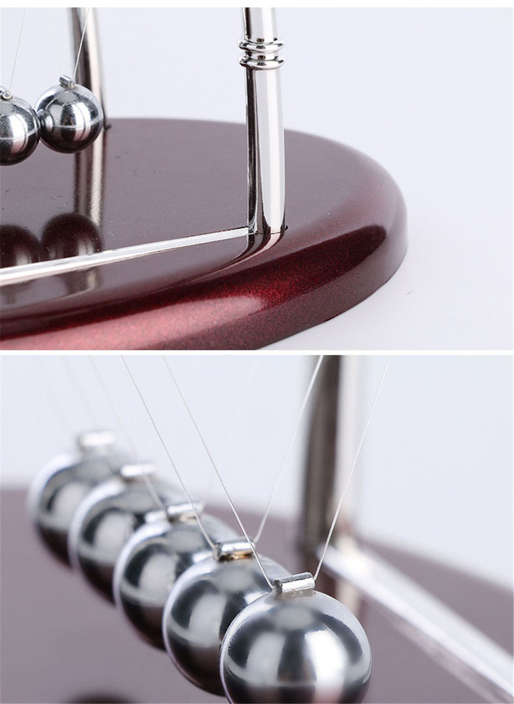 Ovovo Classic Newton\'s Cradle Balance Balls Physics Science Puzzle Desk Decor for Home& Office