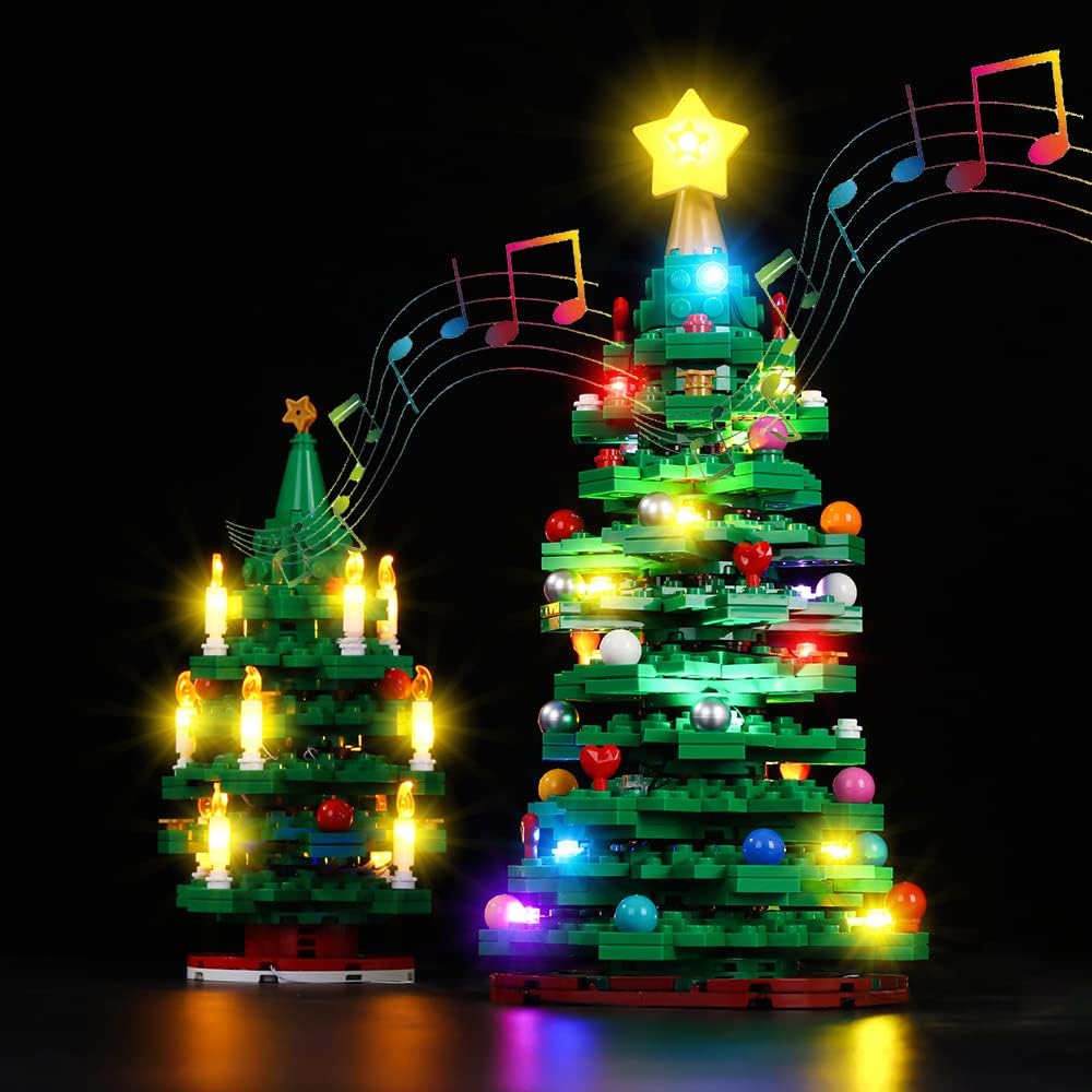 Kyglaring LED Lighting Kit (No Model) - Compatible with Lego-40573 Christmas Trees Building Blocks Model Set - Only Leds No Brick Set (Sound Version)