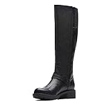Clarks Women's Hearth Rae Knee High Boot, Black
