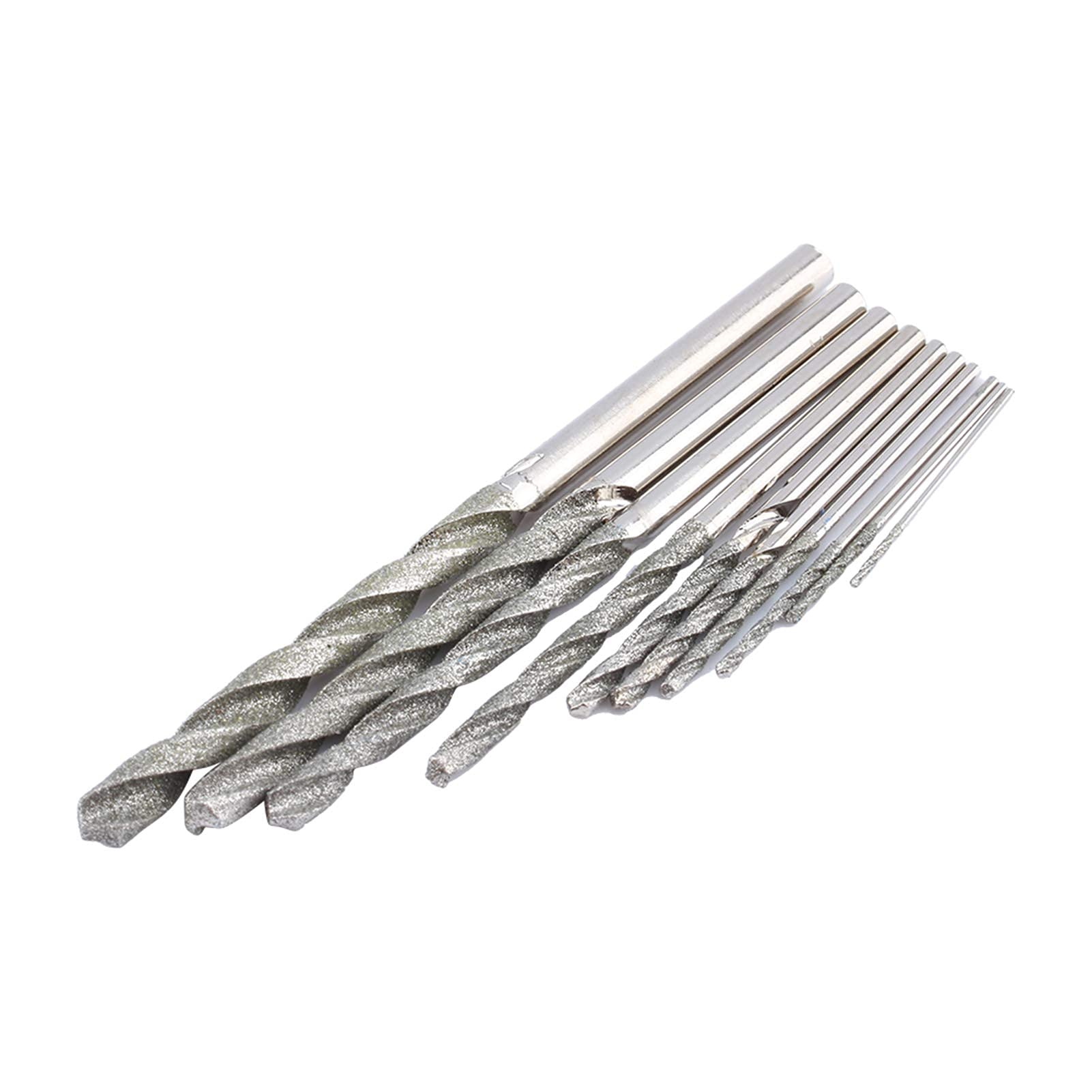 10x Diamond Tipped Drill Bit Set Twist Drill Bits For Glass Tile Stone 0.8-4.0mm