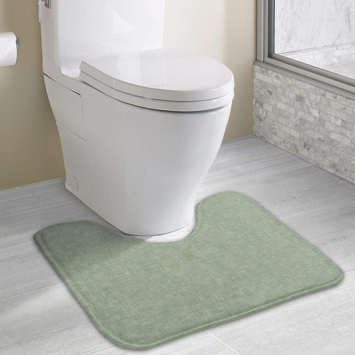 Beauregar Solid Light Sage Green Linen Contour Bath Rugs U Shaped Bath Mats Soft Polyester Bathroom Carpet Nonslip Toilet Floor Mat 19 2 X15 7 Sports Outdoors Dprd Tasikmalayakab Go Id