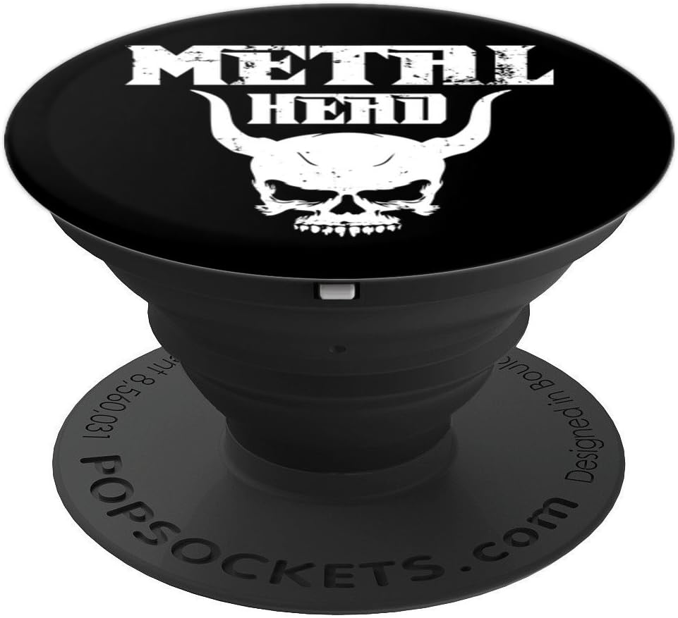 Metal Head Music Rock N Roll PopSockets Grip and Stand for Phones and Tablets