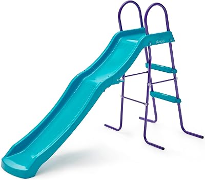 Plum Haumea 6ft Purple Wave Slide Steel Frame Plastic Steps Kids Playground