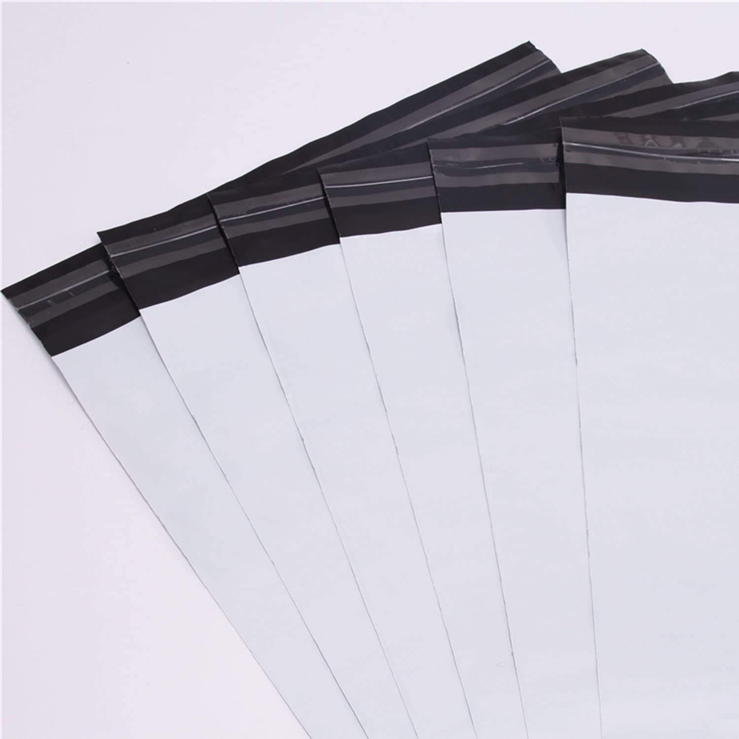 logei 100pcs Strong White Mailing Post Mail Seal Postal Bags Sacks Envelopes Mailers Self Seal (32cm*40cm+5cm)