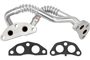 C-TZU Engine Oil Cooler Line Lower Pipe Assembly with 2PCS Gaskets Compatible with 07-19 Toyota Sienna 08-19 Highlander 09-16 Venza 07-16 Lexus RX350 10-16 RX450h, 625-022 15767-31020 15785-31010