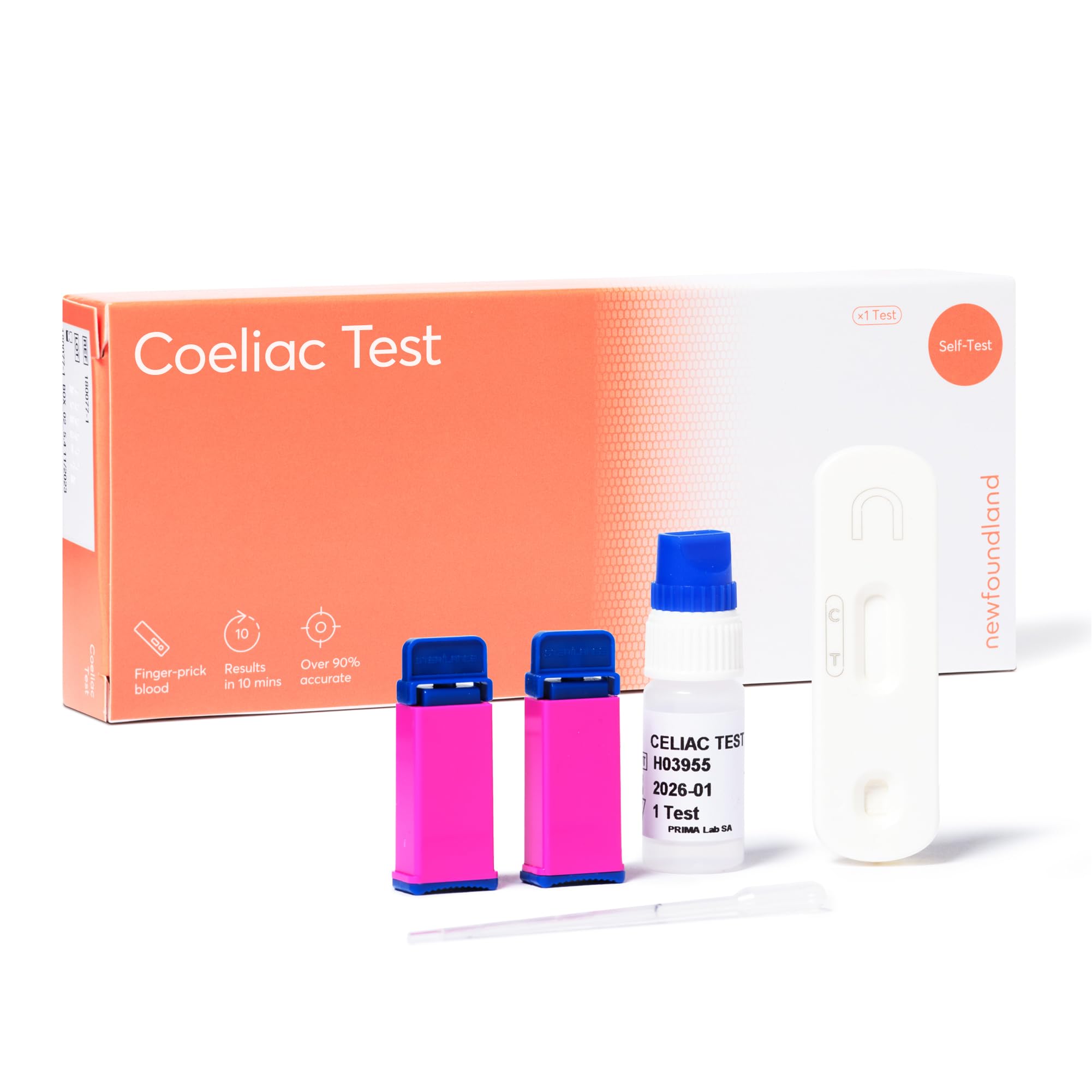 Coeliac Disease Test Kit - Gluten Sensitivity Detection - 99% Accurate Home Test for Gluten Allergy - Blood Sample Testing - CE Certified - 1pc Celiac Test Kit