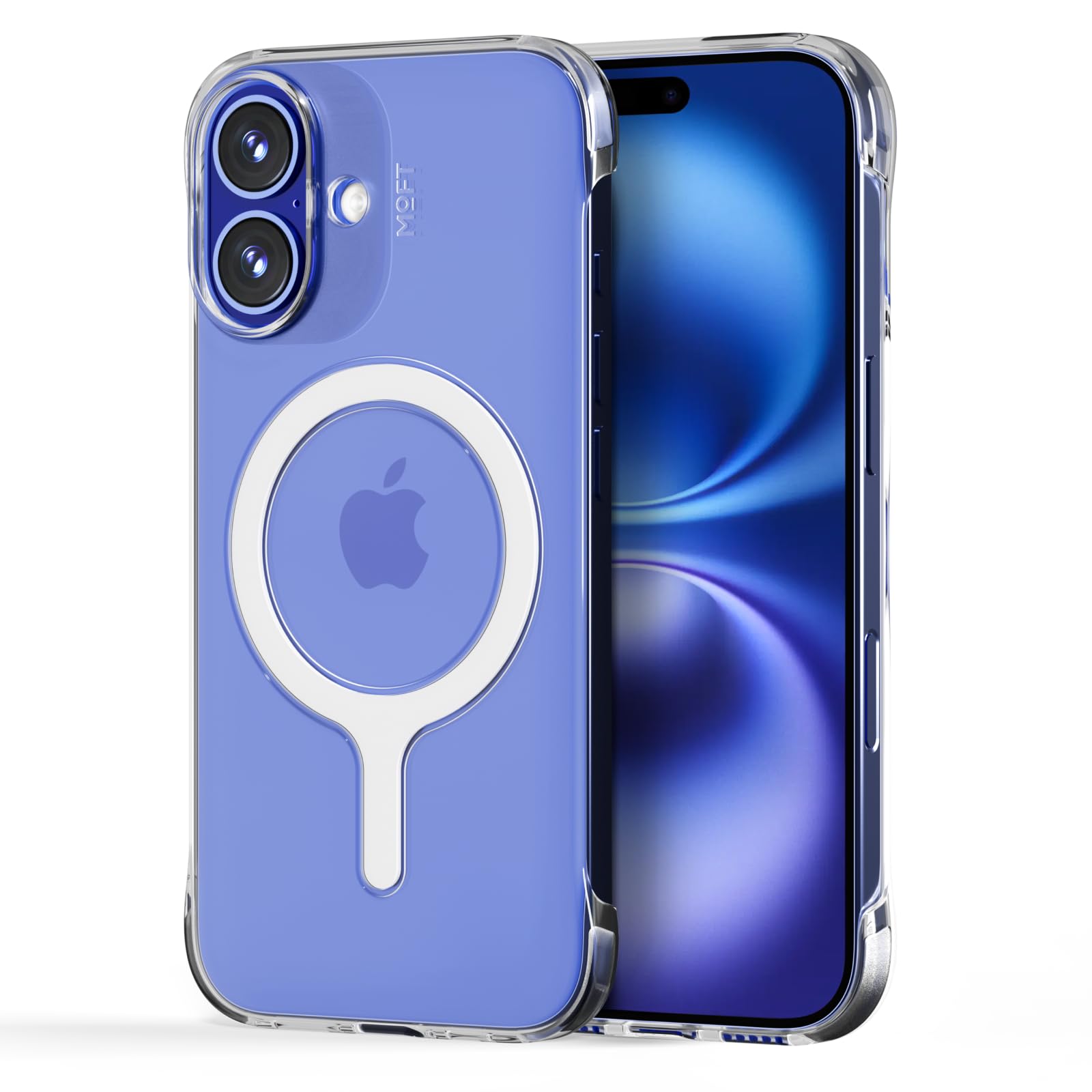MOFT Invisible Case for iPhone 16 Plus Case, Ultra-thin Clear Case Compatible with MagSafe, Dual Cutouts Frame Design with Bare-Device Feel, Anti-Yellowing Strong Magnetic Phone Case, Clear