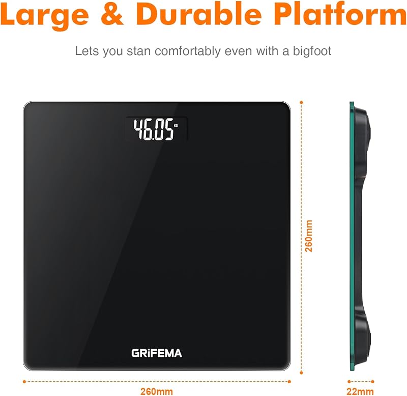 Balança Digital de Casa de Banho GA2001-1 com Ecrã LCD 150kg Preto — foto 2 de 7
