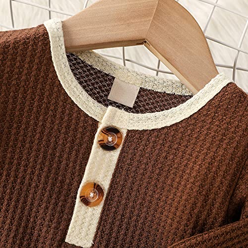 boy onesies 3-6 months long sleeve winter clothes fall rompers with snaps brown one piece outfits jumpsuits bodysuits plain