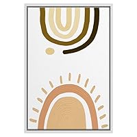 SIGNWIN Framed Canvas Wall Art Nordic Rainbow Canvas Prints Home Artwork Decoration for Living Room,Bedroom - 16