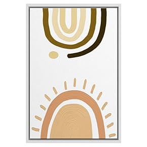 SIGNWIN Framed Canvas Wall Art Nordic Rainbow Canvas...