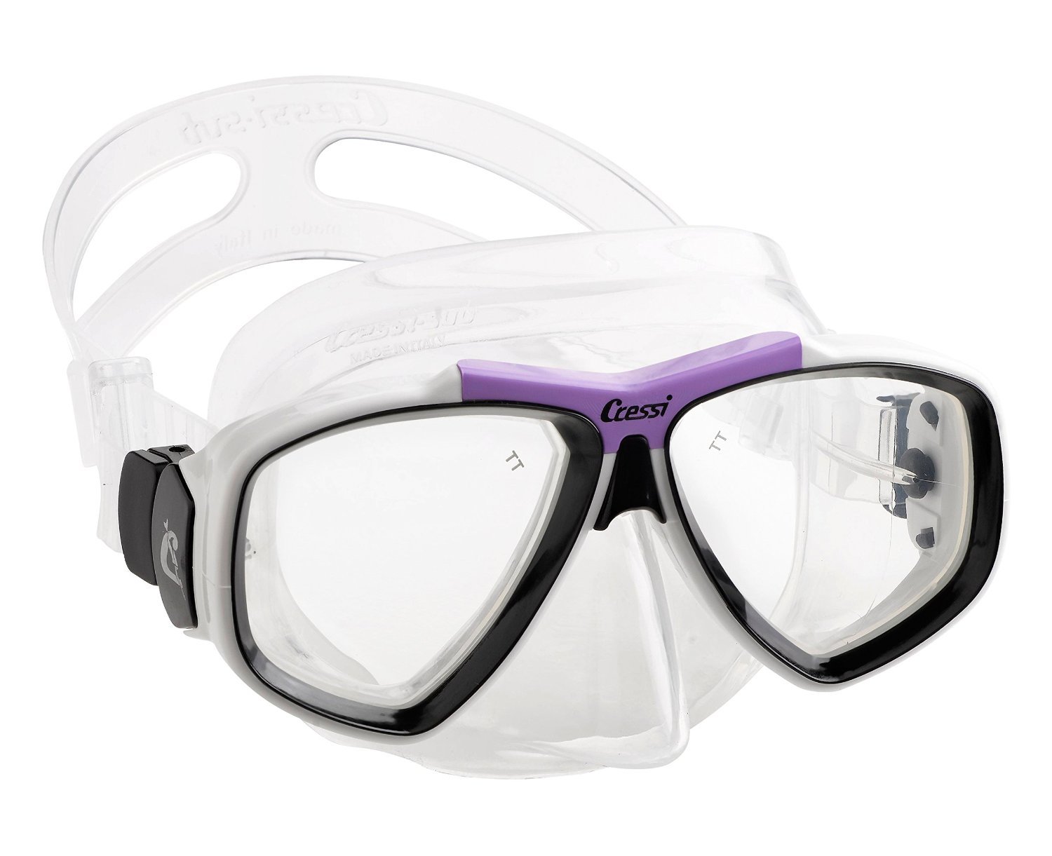 First Dive Mask with Inclined Lenses for Scuba Diving - optical lenses available | FOCUS made by Cressi: quality since 1946