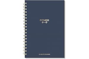 Sweetzer & Orange Fitness Planner Notebook – 6" x 8.5" Workout Log Book & Fitness Journal – 129 Pages with Measurement Tracke