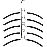 Nature Smile No Shoulder Bump Multiple Sweater Coat Clothes Hangers,Multi Layers Space Saving T Shirt Blouse Rack,(2 Pack Black Color)
