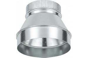 ZOWZEA Duct Reducter 7" to 5" Inch Air Ducting Reducer Increaser Air Duct Adapter or Round Metal Pipe Reducer for Bathroom Ki